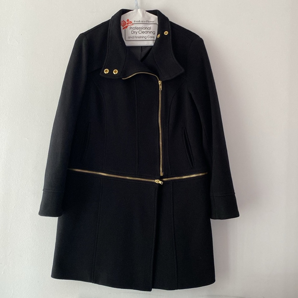 INC International Concepts Convertible Coat into Jacket Blazer Black Size Small